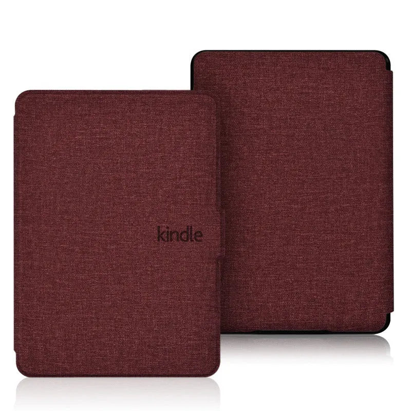 Hard plastic leather-style protective case for Kindle Paperwhite with magnetic closure in multiple colours.