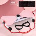 Pink or blue waist twister with drawstring, 550 x 325 x 120mm plate for home mute workout and body shaping.