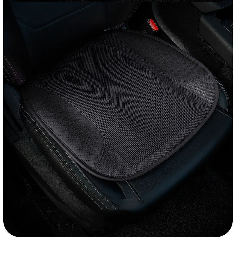 USB-powered ventilated car seat cushion in multiple colours with integrated cooling fans