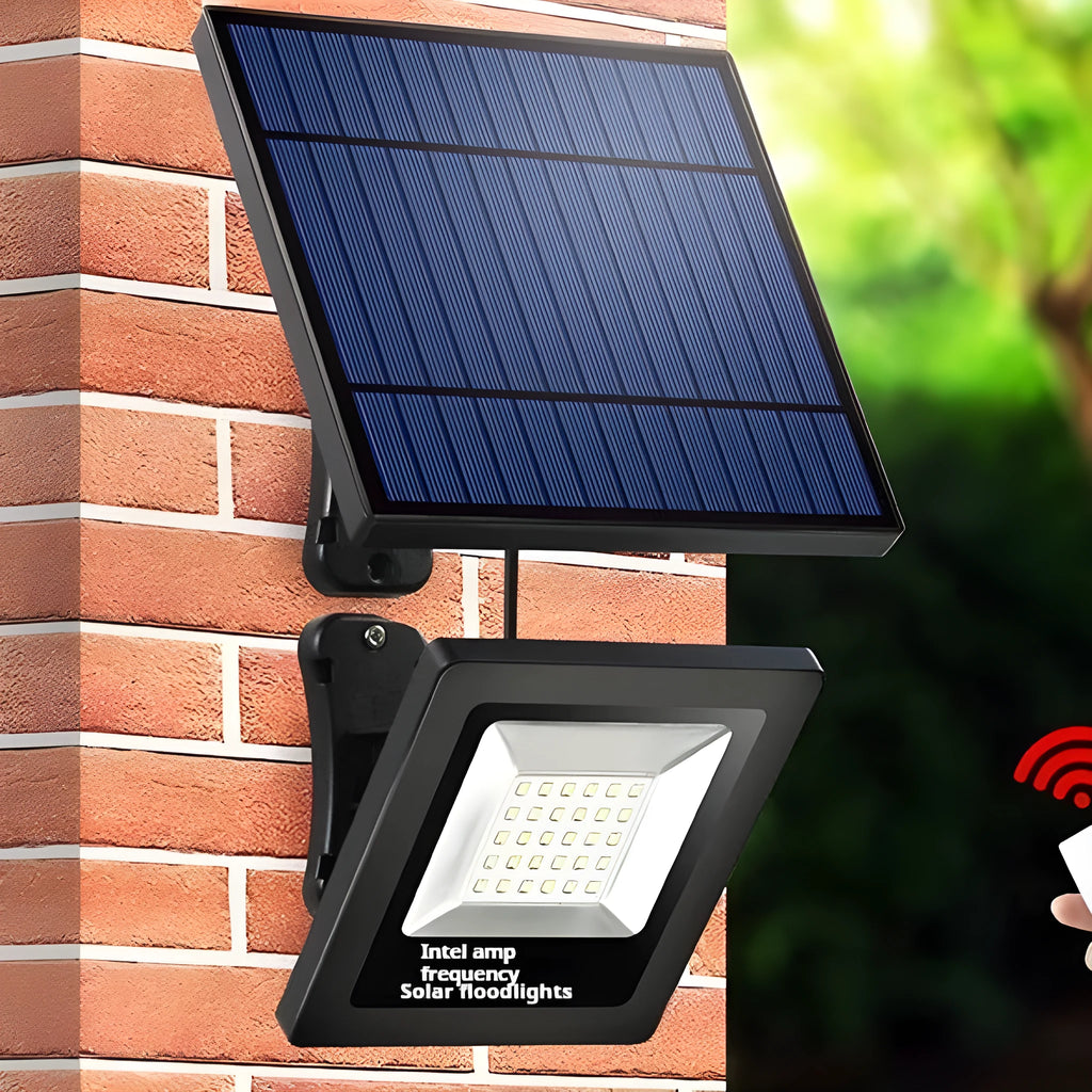Outdoor solar-powered LED light with waterproof housing for garden and courtyard illumination