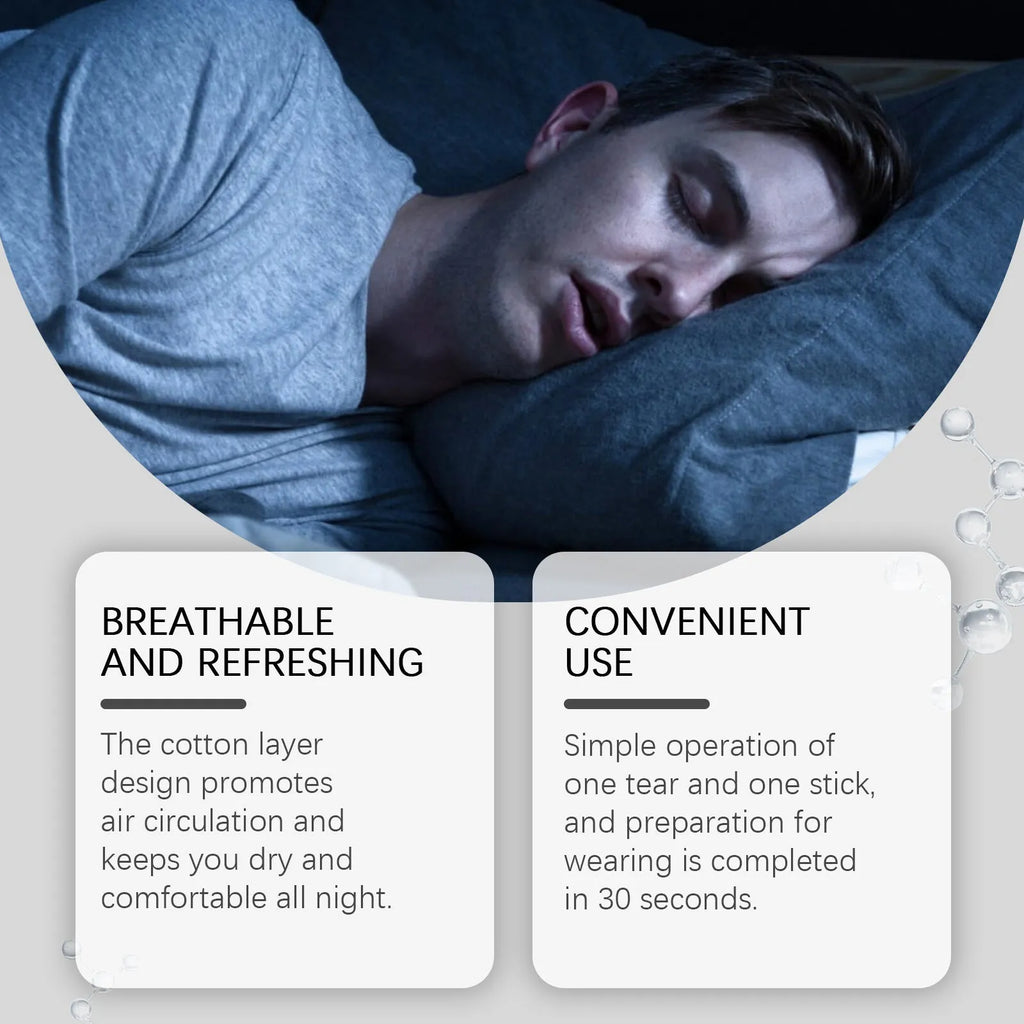 30 anti-snoring transparent nose strips in package with medical-grade adhesive technology