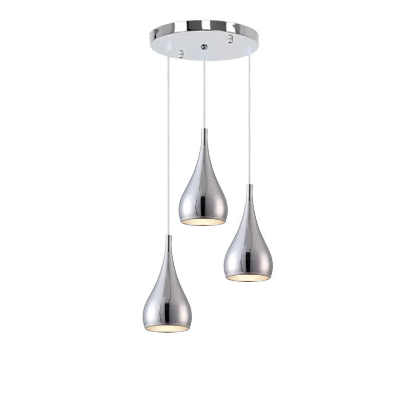 Iron minimalist chandelier lamp in black finish with three-head disc configuration for ceiling mounting