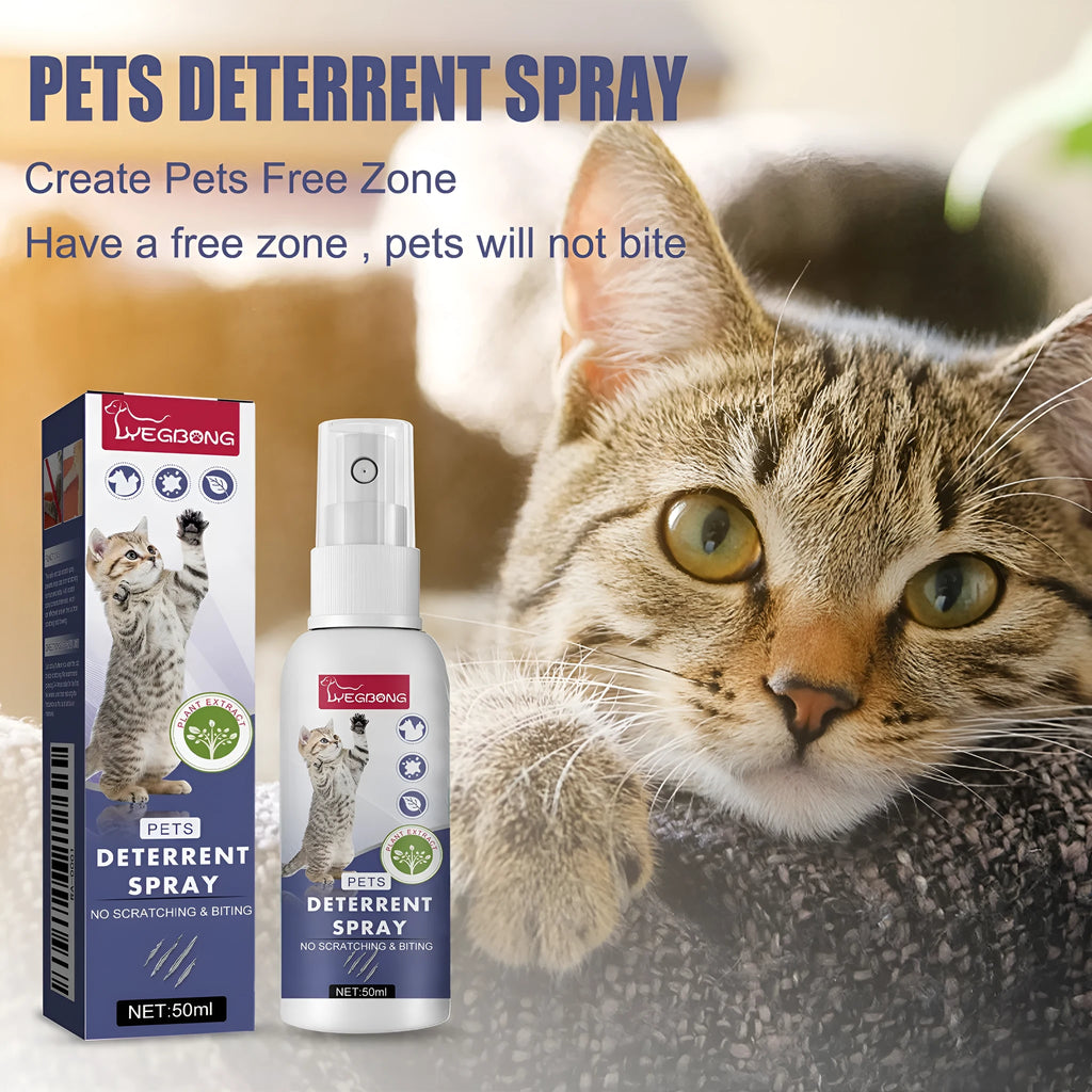 50ml pet expelling spray bottle in box for preventing dog and cat scratching