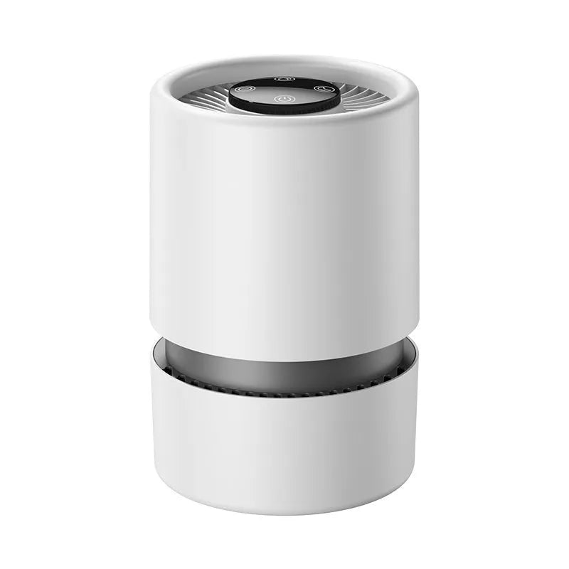 White desktop USB air purifier for small room formaldehyde and odour removal