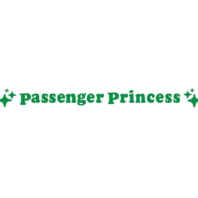 Passenger princess decorative car sticker in reflective colours, 12.5cm size