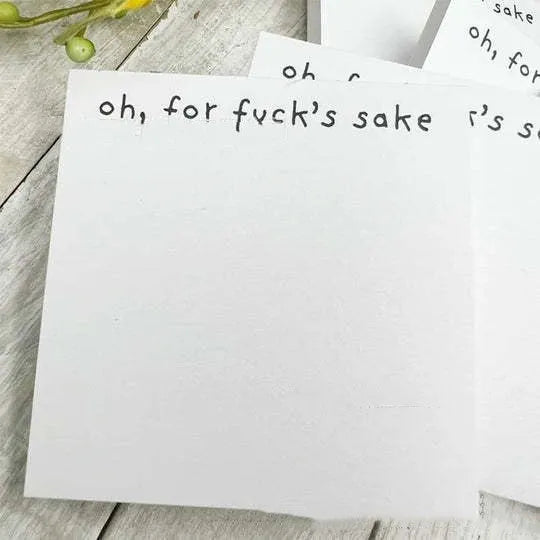 Funny sticky notes 7.5cm square with 50 sheets per book and humorous text designs