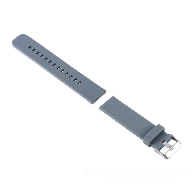 Jiaming Forerunner 245 silicone sports strap in seven colour options showing straight buckle
