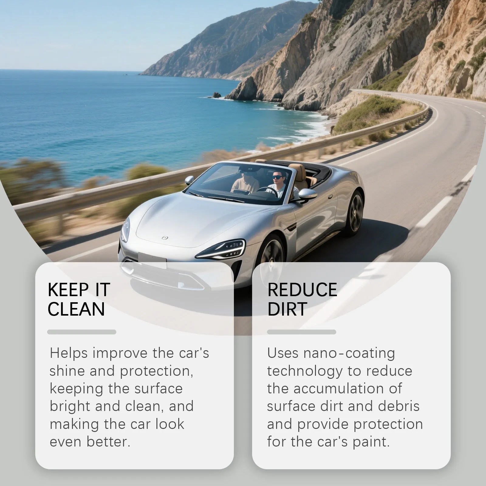120ml ceramic coating protective spray bottle for vehicle paint maintenance.