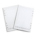Loose spiral notebook replacement core with 64 pages of paper and set of nine pen refills