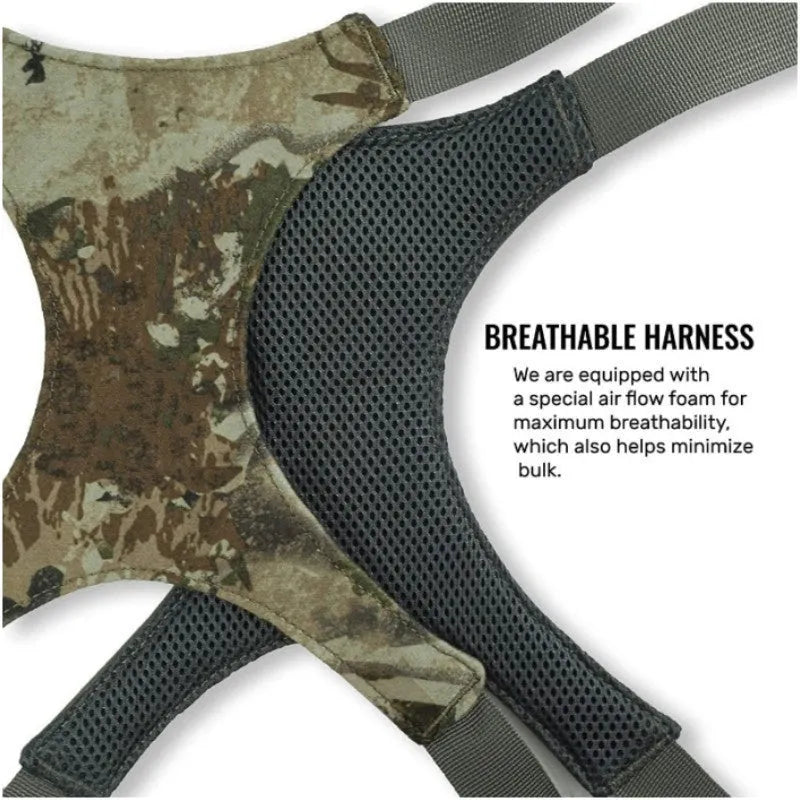 Outdoor hunting telescope bag adjustable binoculars chest pack camouflage with stitching details