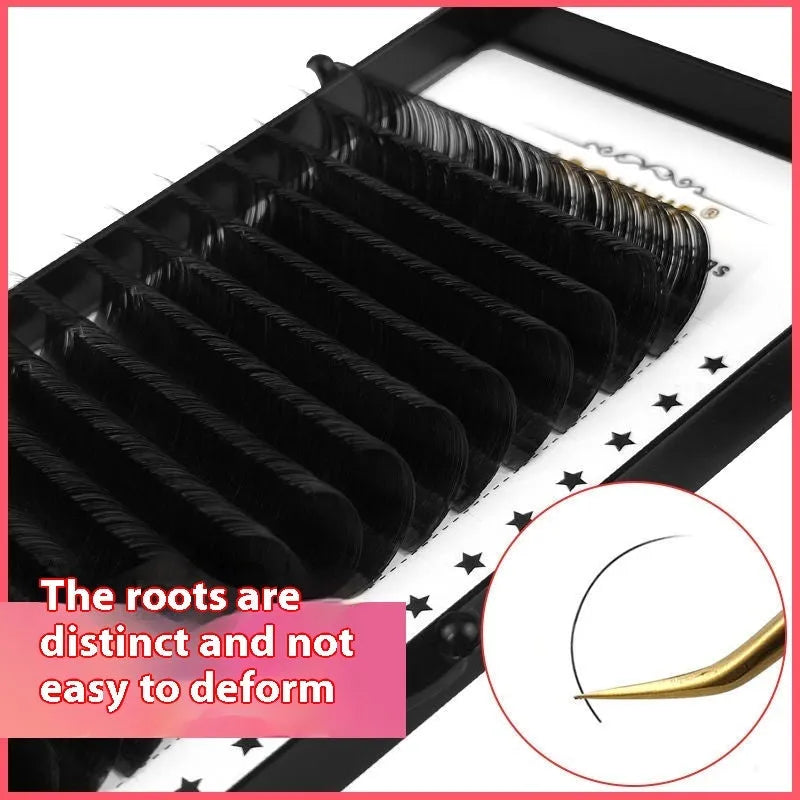 16-row dense false eyelashes in mink hair with matte round wool construction