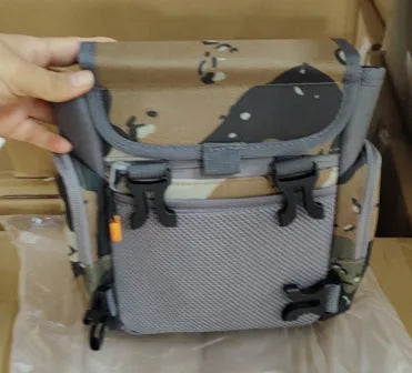 Outdoor hunting telescope bag adjustable binoculars chest pack camouflage with stitching details