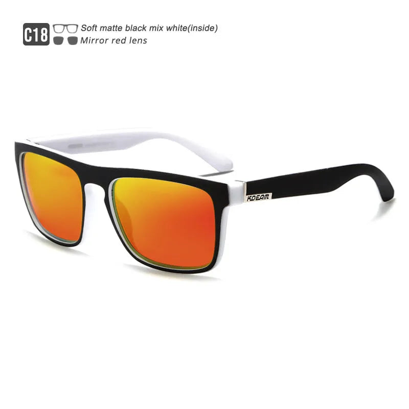 Men's polarized sports driving sunglasses with full frame, UV400 protection, and multiple colour options