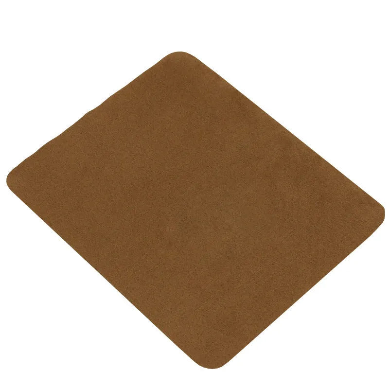 Microfiber faux suede glasses cloth 17.5cm x 14.5cm in black, dark coffee or light grey