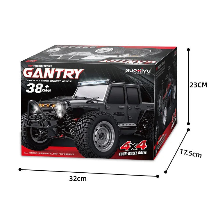 1:16 scale Jeep remote control toy car in white or black plastic with handle-style wireless controller