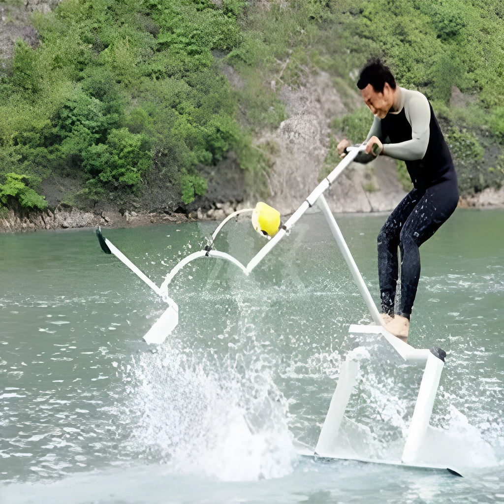 Waterbird AS001 water bike self-propelled hydrofoil craft in magnesium aluminium alloy and glass fibre