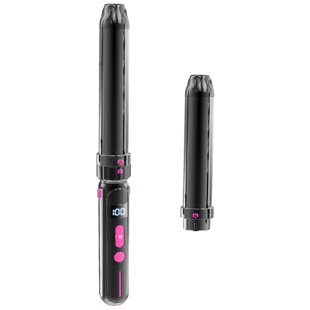 Black ceramic curly hair sticks, dual roll and straight styling tool, 21mm-30mm thermal conductor, wired AC power