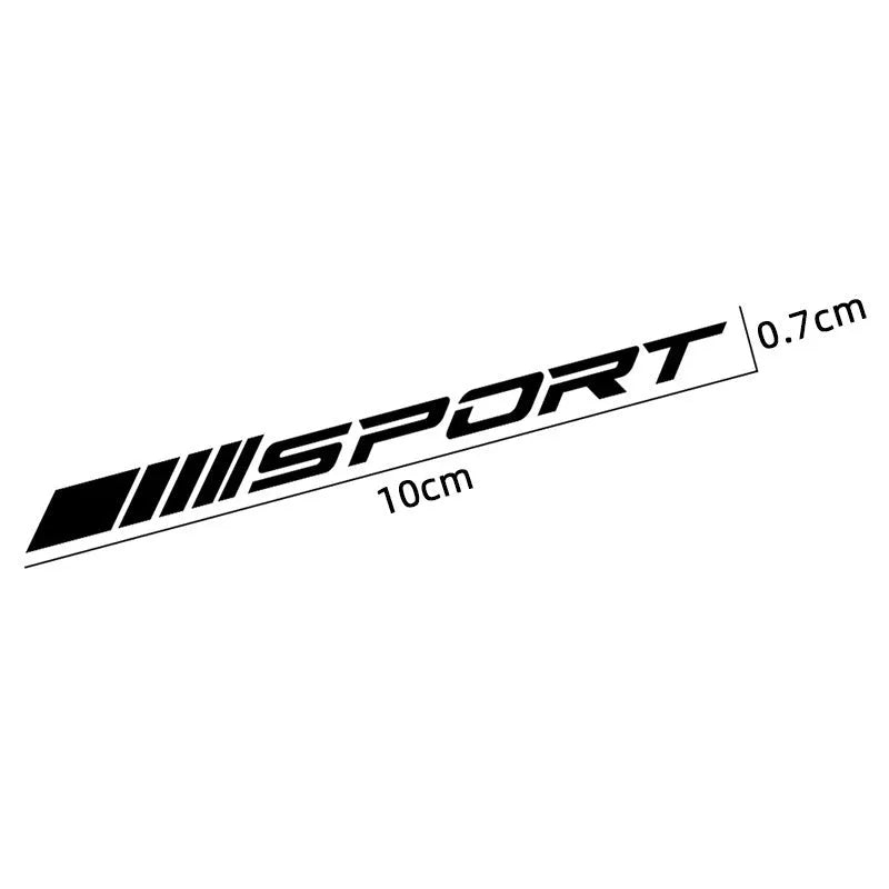 Car rim stickers with hollow sports design in black, red, or white colours measuring 10cm by 0.7cm