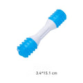 Dual-colour puppy teething chew toy made from TPR rubber for gentle chewing and dental health.