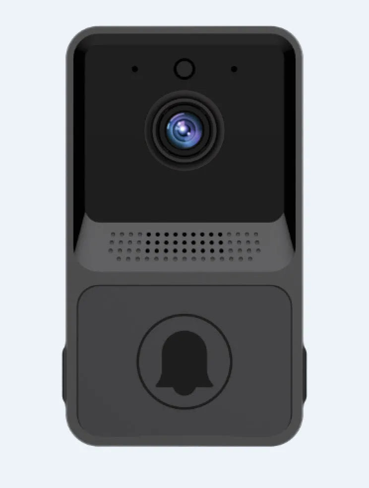 Z20 smart wireless doorbell black and gray with 480P camera, 100° lens, night vision and WiFi video intercom.