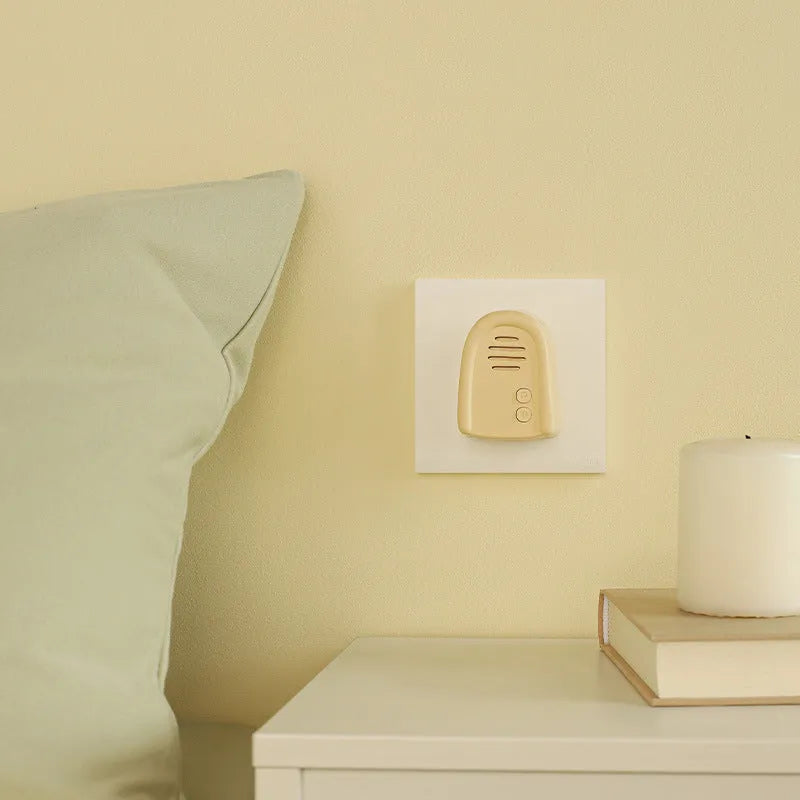 Wireless self-generating plug-in household doorbell in Milky Yellow or White, single doorbell pack