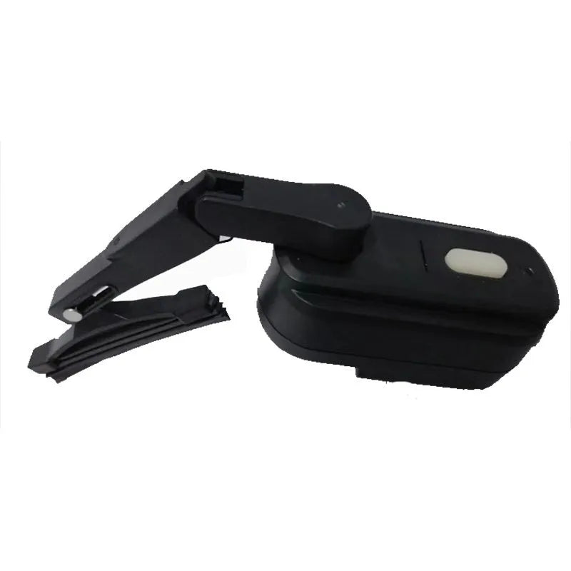 Black TZ-HW065 800mA motorcycle helmet wiper unit with a 65mm blade, shown isolated.