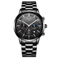 Men's waterproof quartz sports watch with 12mm thickness case in four colour options