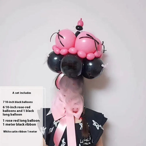 Balloon bouquet cake DIY kit with round arch frame and decoration materials for party centrepieces