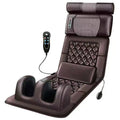 Automatic shoulder and neck home massager with diamond pattern artificial leather and handheld wired control
