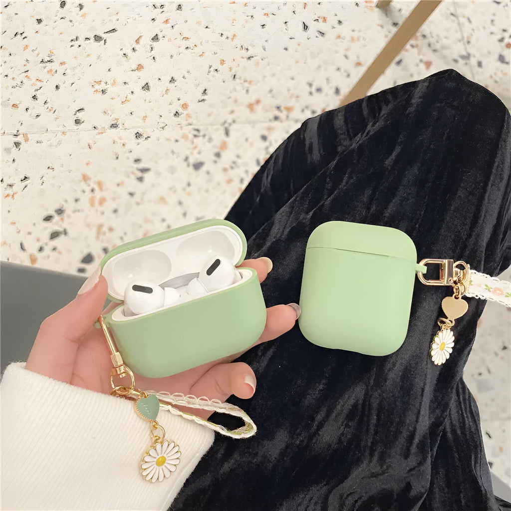 Lace daisy silicone earphone case for AirPods Pro, AirPods 1/2 and AirPods 3