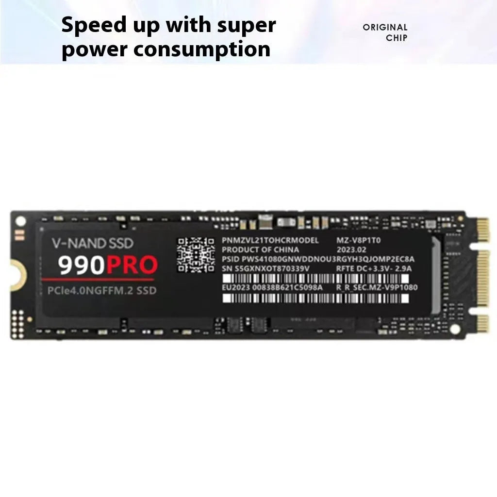 NVMe SSD 990 Pro M.2 2280 PCIe internal drive 3.8mm thick, 1TB 2TB 4TB capacity options