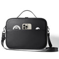 Black superfiber MR glasses storage box for Apple Vision Pro with dimensions shown.