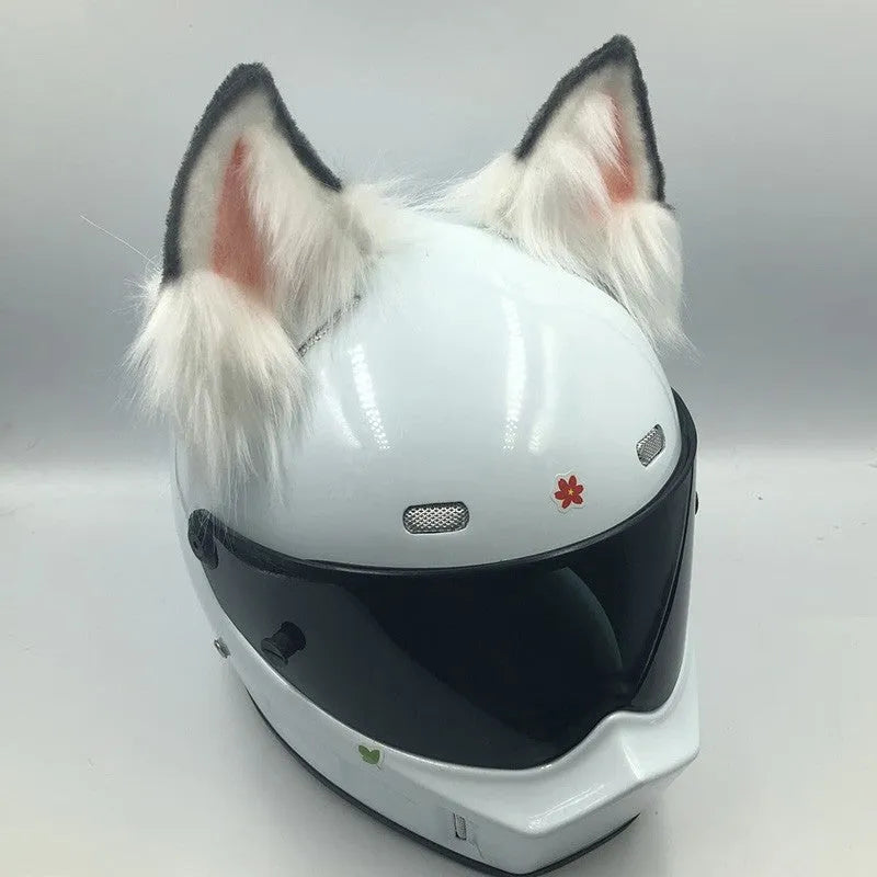 ABS helmet decorations with animal ears and tail for motorcycle and electric bike helmets
