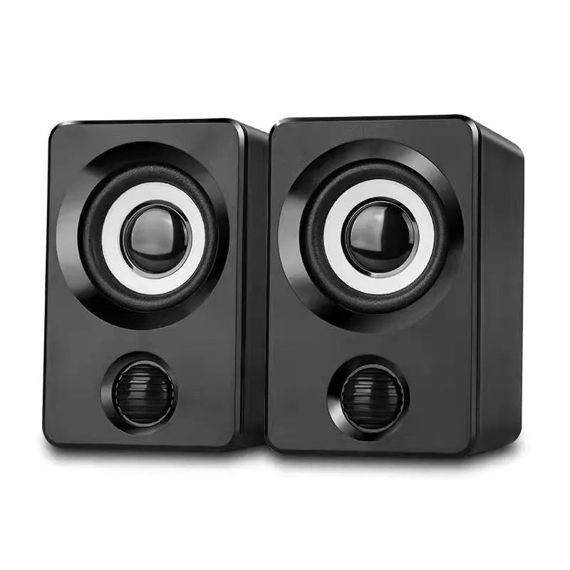 USB mini multimedia speaker pair, wired plastic shell, black A2 VIP version, 2 channel, 60Hz-15KHz