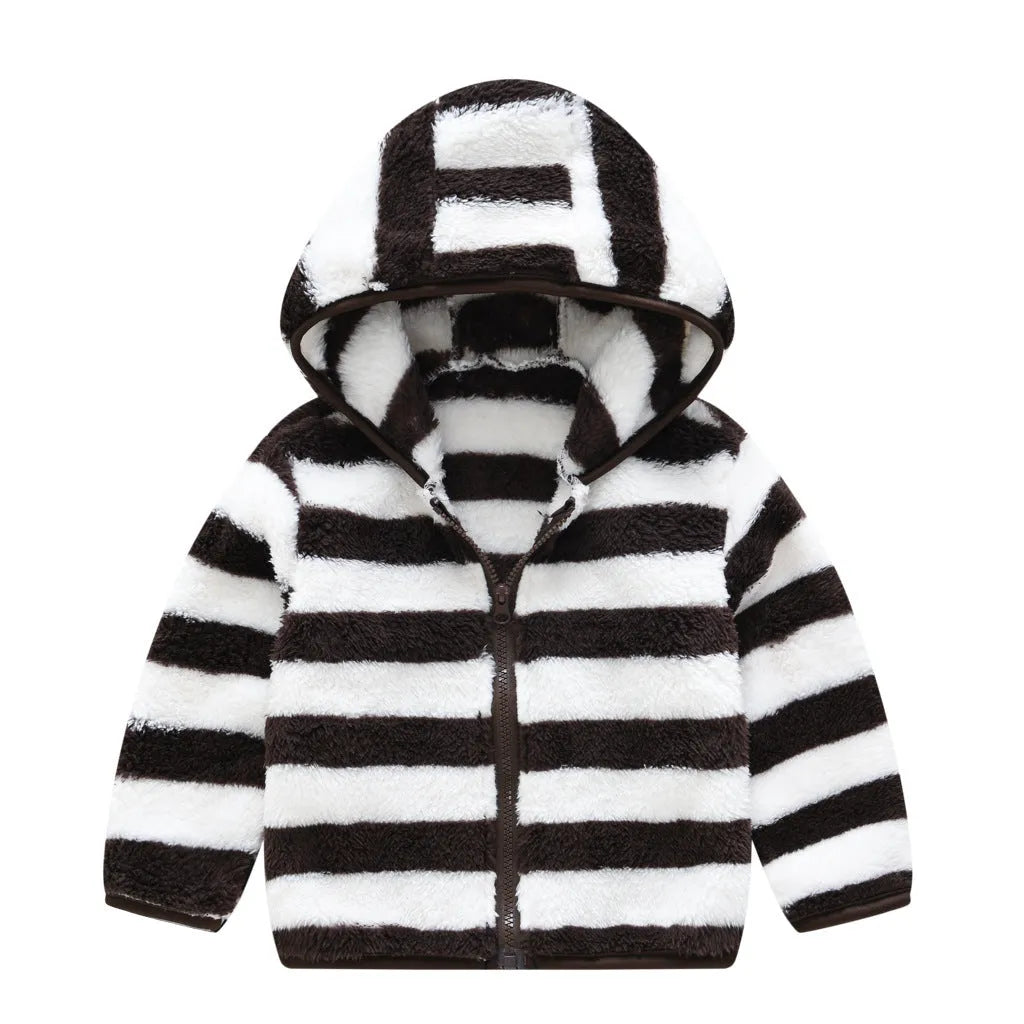 Infant toddler bear ears solid colour hoodie jacket with zipper front, cotton lining, and long sleeves, available in multiple colours