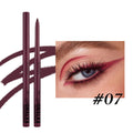 Set of 12 colourful gel glitter eyeliner pencils in vibrant shades for waterproof, long-lasting makeup.