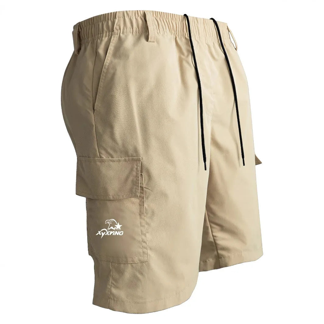 Men's loose straight casual pants shorts in American sports style, four colour options