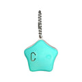 Blue rechargeable pet pendant light with silicone collar attachment for dog night visibility