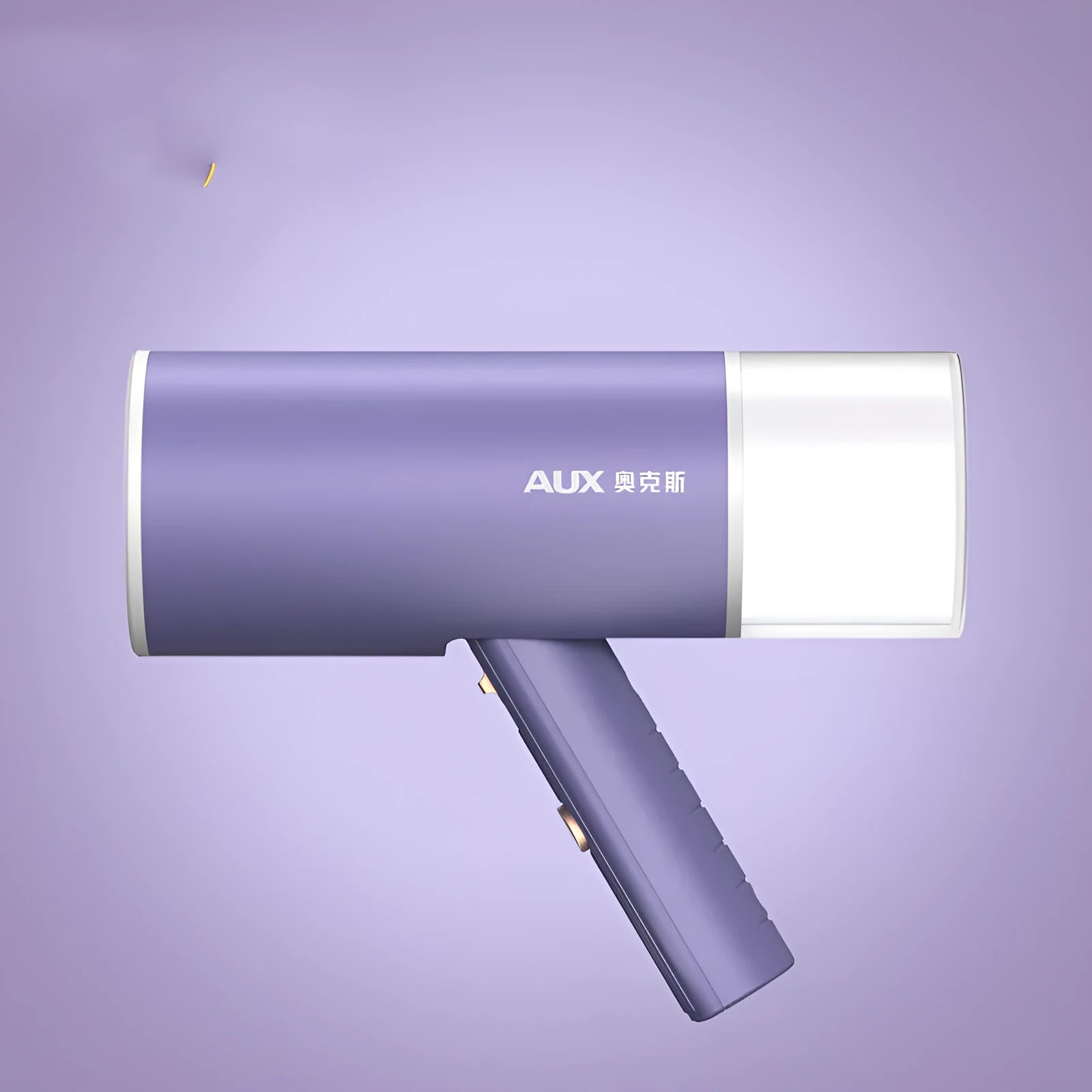 Portable handheld garment steamer in grey lotus root purple colour with foldable design