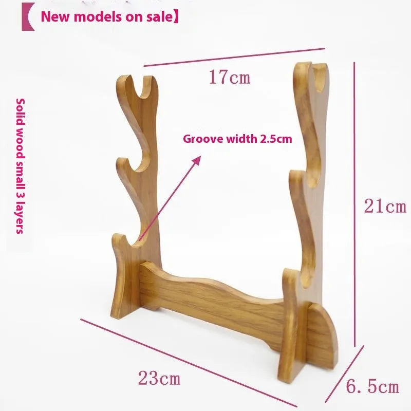 Handmade wooden multi layer wall bracket shelf in Chinese style design