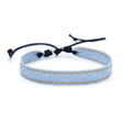 Denim fabric bracelet strap with national style design for unisex wear