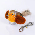 Flappy Chase cat toy with flapping wings and chirping sparrow simulation in Blue, Grey, or Green