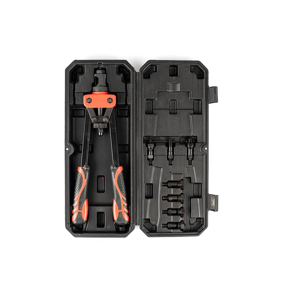 CQ14 alloy steel rivet nut tool with six interchangeable metric tips including M3 M4 M5 M6 M8 M10