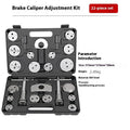Carbon steel brake cylinder return tool set for brake pad disassembly and caliper piston replacement