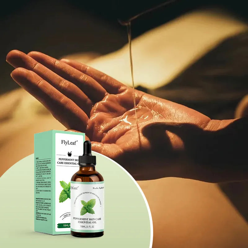 118ml bottle of pure natural peppermint essential oil for diffuser and massage