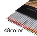 Water soluble coloured pencils in 24, 36, 48 and 72 colour sets with metal shell and carton or iron box