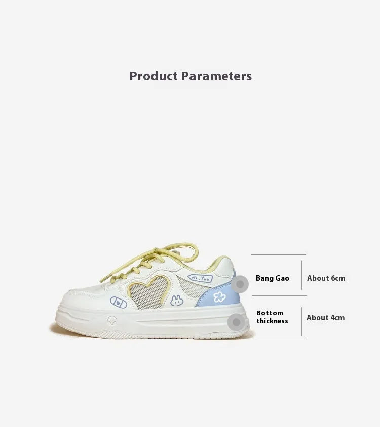Meow Rabbit Sea Salt Cheese colour youth mesh sneakers with cross straps and lace-up closure