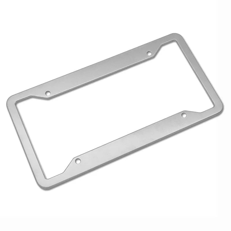 Aluminium alloy and stainless steel vehicle licence plate frame in black finish