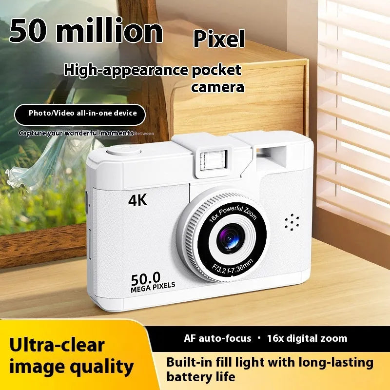 M16 HD large screen children's camera with auto print, ultra HD video, ABS plastic body and memory card