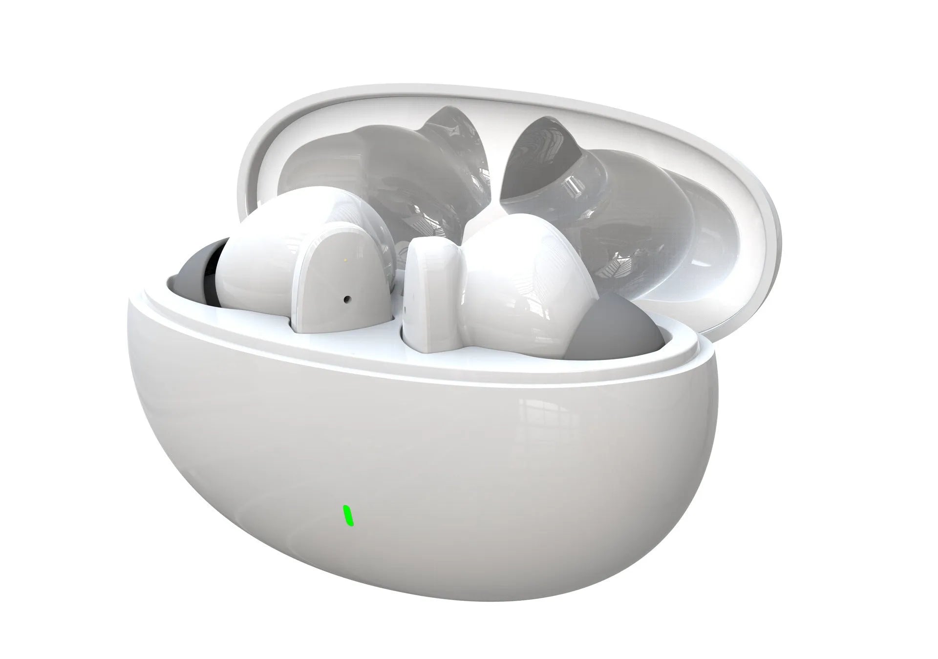 S90 White wireless Bluetooth earphones in-ear with noise reduction digital display and breathing light